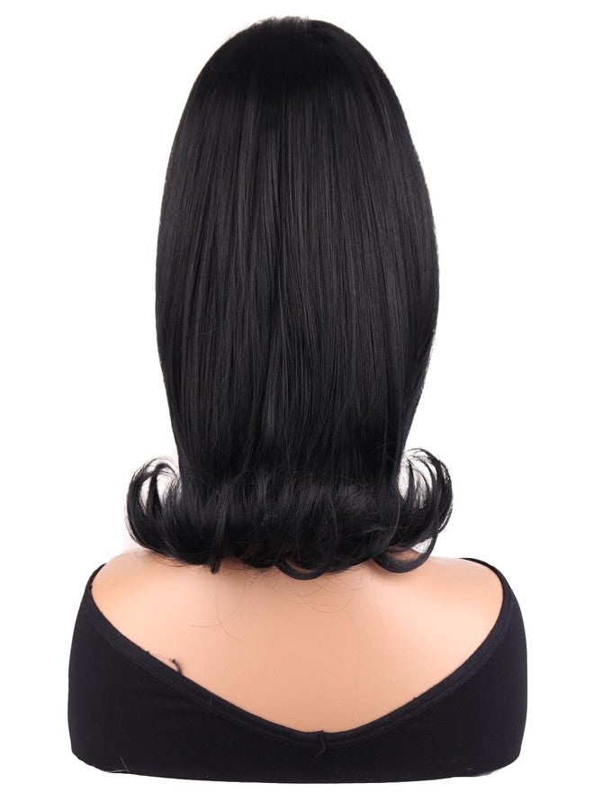 MAGQOO Black Wig Women Short Black Wig with Bangs Retro Bouffant Beehive Wigs 60s 70s 80s Costume Cosplay Halloween Party with Wig Cap - Image 4